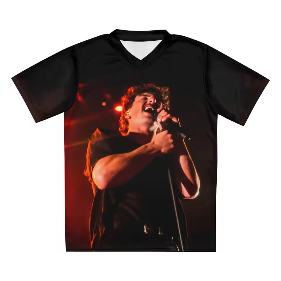 Benson Boone Merch 2025 Men's and Women's Sportswear Football Jersey V-Neck T-Shirt y2k Top New - Image 4