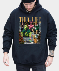 Thug Life Christmas Hoodie, Christmas Movie Shirt, Christmas Friends Shirt, Xmas Gifts, Holiday Crewneck, Graphic Cotton Tee, Daily Menswear