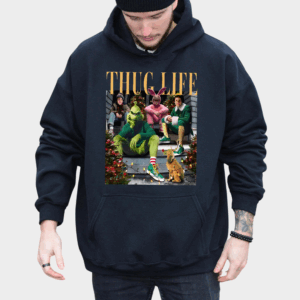 Thug Life Christmas Hoodie, Christmas Movie Shirt, Christmas Friends Shirt, Xmas Gifts, Holiday Crewneck, Graphic Cotton Tee, Daily Menswear