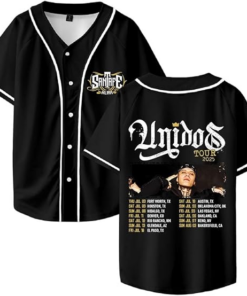 Santa Fe Klan Unidos Tour 2025 Merch Baseball Jersey V-Neck Shirt Women Men Short Sleeve Streetwear Clothes