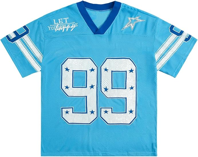 Jersey Y2k Baggy Shirts Graphic Tees Oversized V Neck Tshirts Summer Tops - Image 21