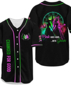 Wicked Witch Baseball Jersey, Movie Character Jersey Button Down Shirt