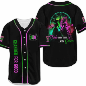 Wicked Witch Baseball Jersey, Movie Character Jersey Button Down Shirt