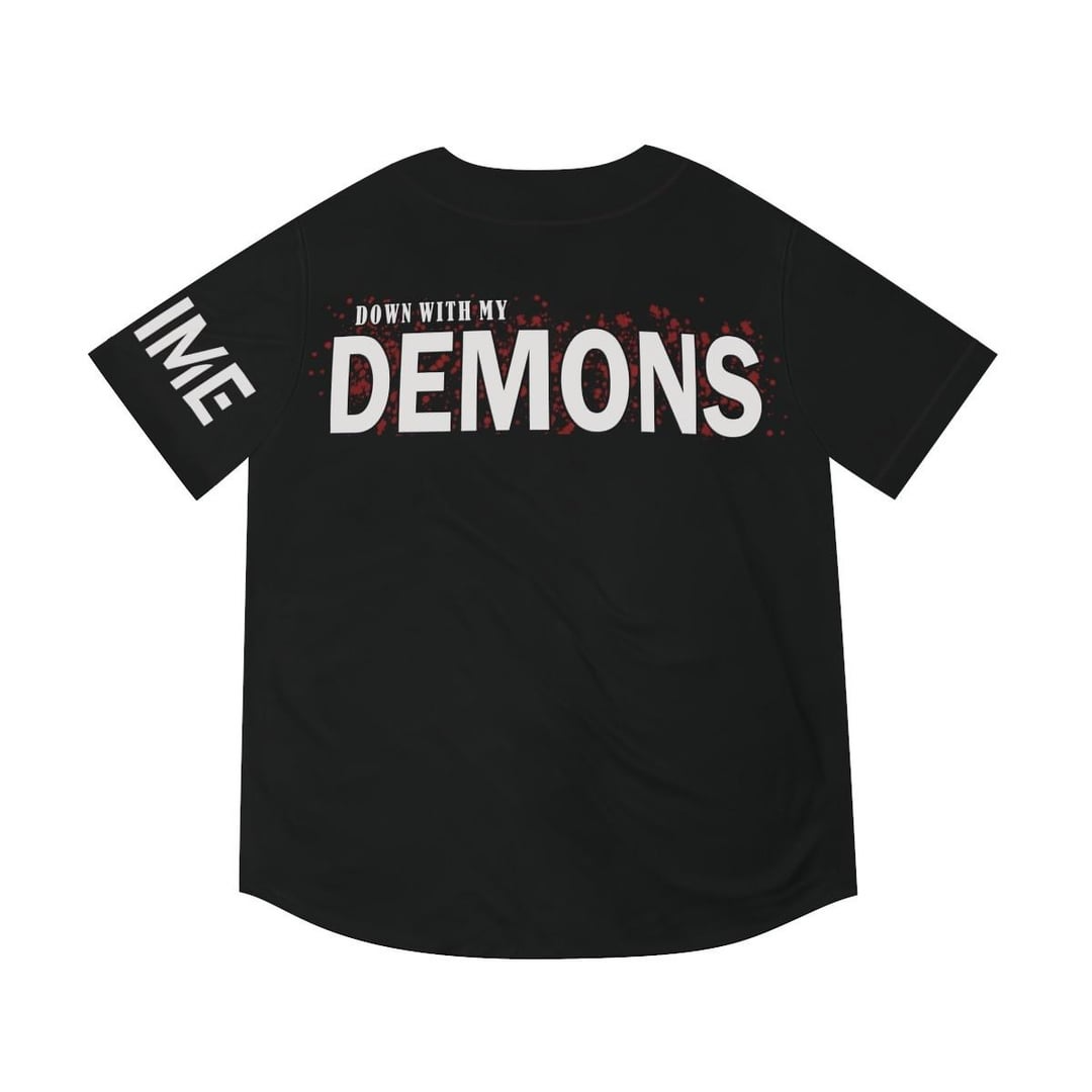 Down with my Demons Baseball Jersey, DemonSlayer Anime Jersey - Image 3