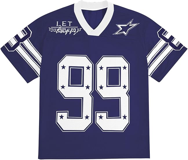 Jersey Y2k Baggy Shirts Graphic Tees Oversized V Neck Tshirts Summer Tops - Image 17