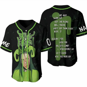 Personalized Billie Baseball Jersey, Billie clothing Merch, billie Baseball Jerseys, tour 2025 baseball jersey
