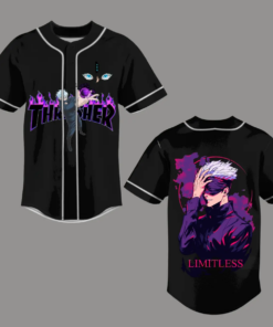 Unisex Jujutsu Kaisen Anime Jersey, Gojo Satoru Baseball Jersey