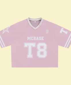 Alternative view of Full-Length & Crop Top Baggy Jersey Hot 2025 MCRAE T8 Jersey Unisex Sports Pink Jersey