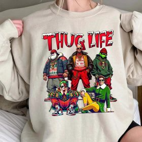 THUGLIFE Christmas Shirt, Christmas Movies Shirt, Xmas Graphic Tee - Image 3
