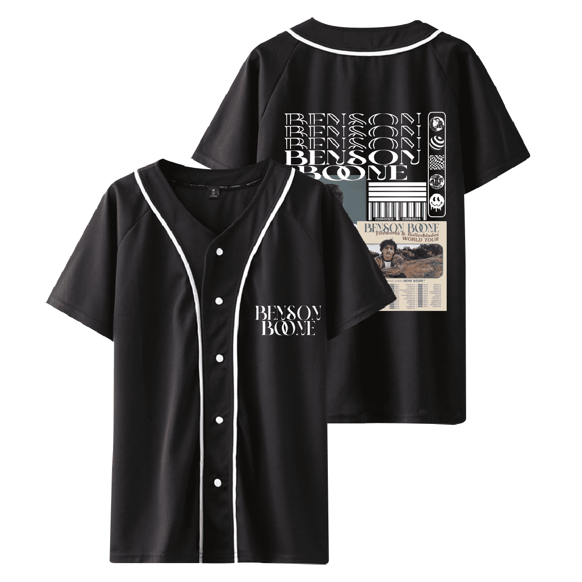 Custom Color Benson Boone Merch Short Baseball Shirts Album Cover Short Sleeve Kpop Fashion Shirt For Fan Men Women - Image 2