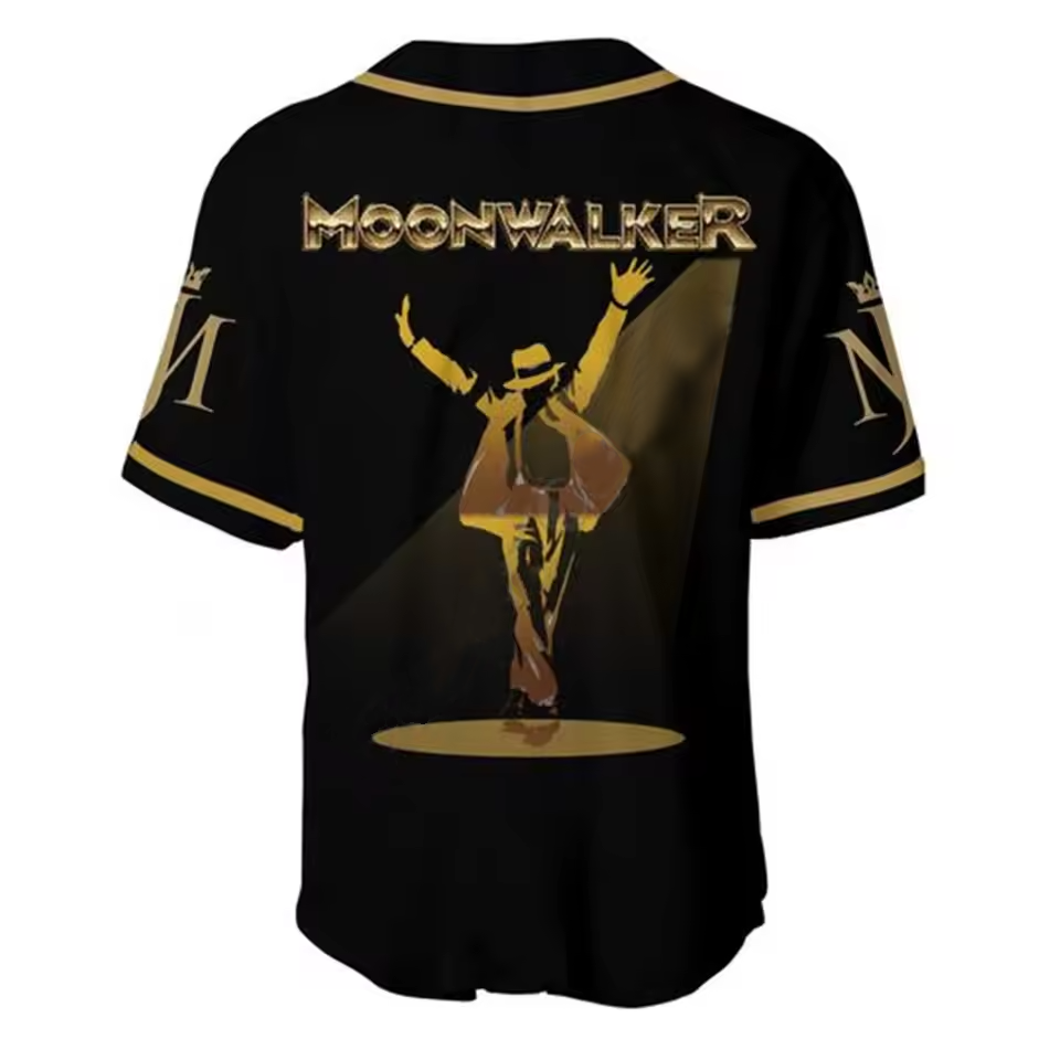 Michael Jackson Moonwalker Baseball Jersey Shirt Baseball Shirt 3D - Image 3