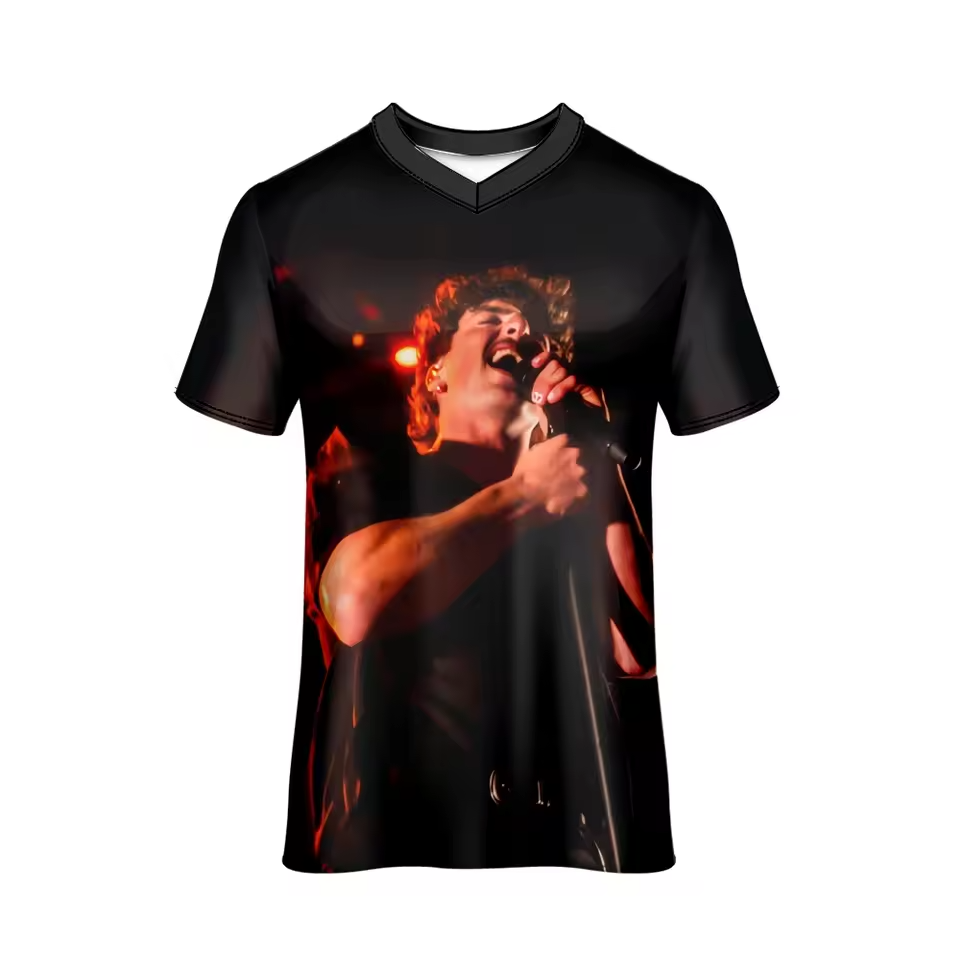 Benson Boone Merch 2025 Men's and Women's Sportswear Football Jersey V-Neck T-Shirt y2k Top New - Image 2