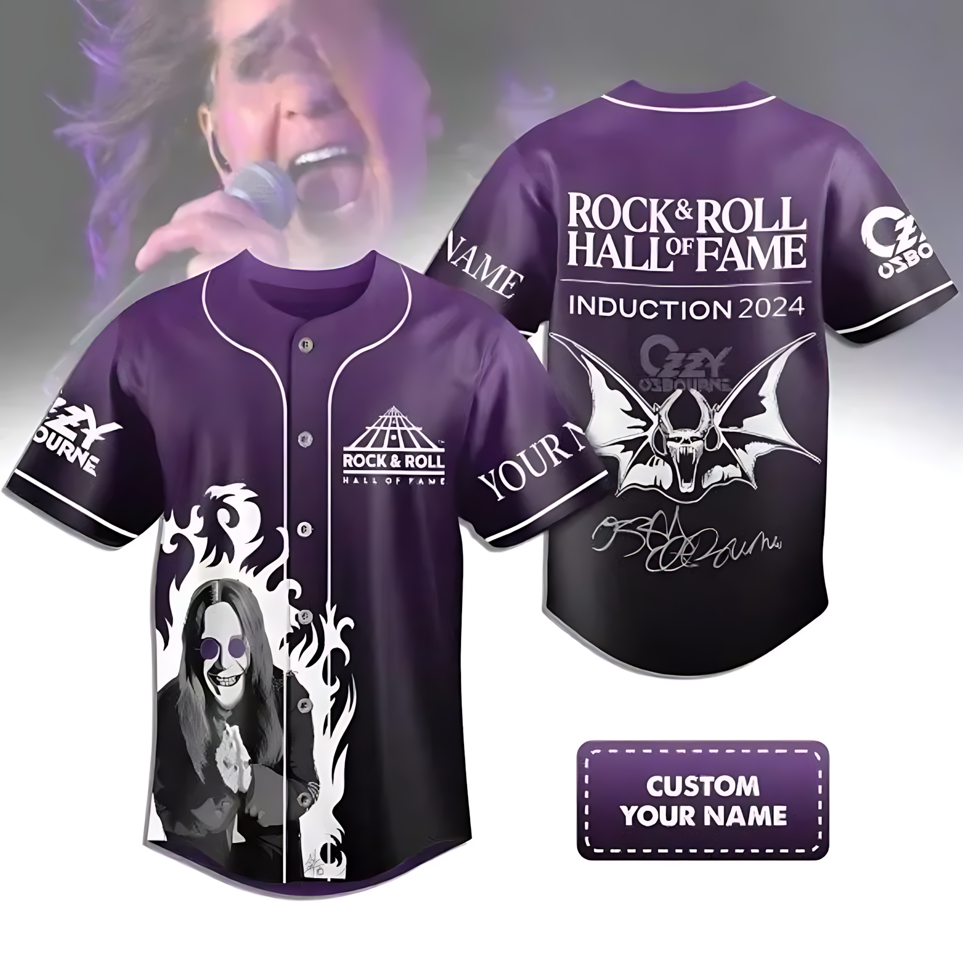 Ozzy Osbourne Introduction Of Rock And Roll 2024 Personalized Baseball Jersey