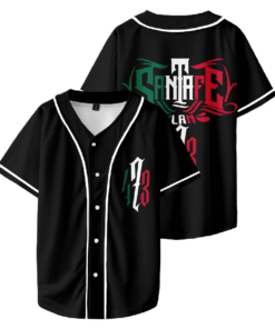 Santa Fe Klan 473 Tour Merch Baseball Jersey V-Neck Fashion Casul Streetwear Hip Hop Tops