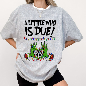 Grinchmas Pregnancy Announcement sweatshirt, Christmas Maternity, Christmas Pregnancy shirt, A little who is due sweatshirt, Baby Reveal - Image 4