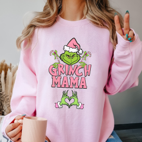 Mama Grinch Sweatshirt, Christmas Mom Shirt, Christmas Mama Shirt, Holiday Mom Shirt, Grinch Mama Crewneck, Grinch Mom Hoodie - Image 7