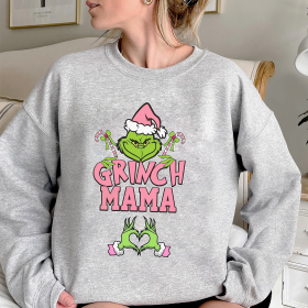 Mama Grinch Sweatshirt, Christmas Mom Shirt, Christmas Mama Shirt, Holiday Mom Shirt, Grinch Mama Crewneck, Grinch Mom Hoodie - Image 5