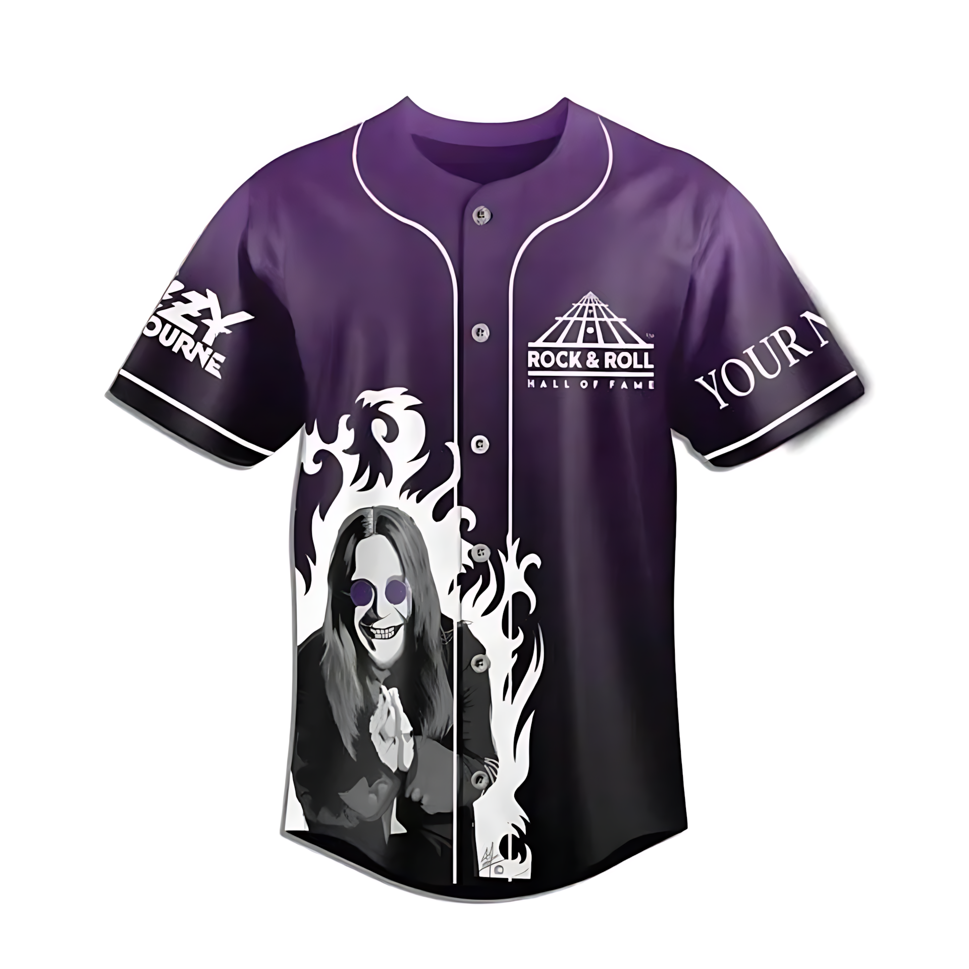 Ozzy Osbourne Introduction Of Rock And Roll 2024 Personalized Baseball Jersey - Image 2