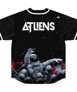 Alternative view of Atliens Baseball Jersey Merch EDM T-shirts Rave Jersey Short Sleeve DJ Baseball Uniform Men/Women Tops