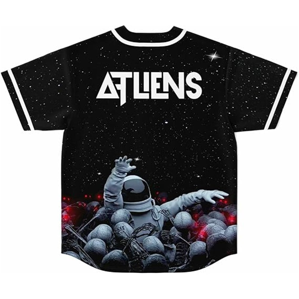 Atliens Baseball Jersey Merch EDM T-shirts Rave Jersey Short Sleeve DJ Baseball Uniform Men/Women Tops - Image 2