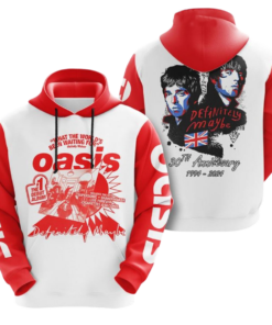 Alternative view of Custom Color Oasis The First Debut Album 30th Anniversary 1994-2024 Hoodie T-Shirt