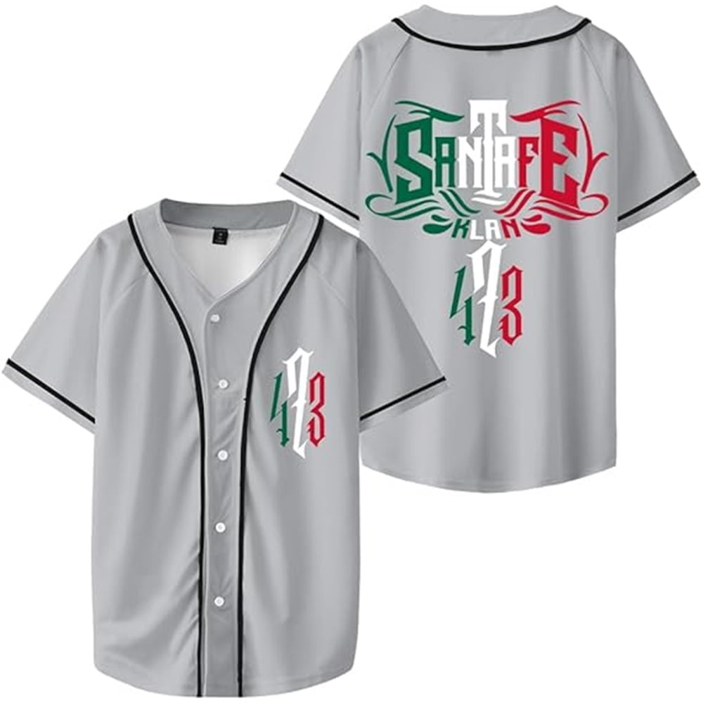 Santa Fe Klan 473 Tour Merch Baseball Jersey V-Neck Fashion Casul Streetwear Hip Hop Tops - Image 8