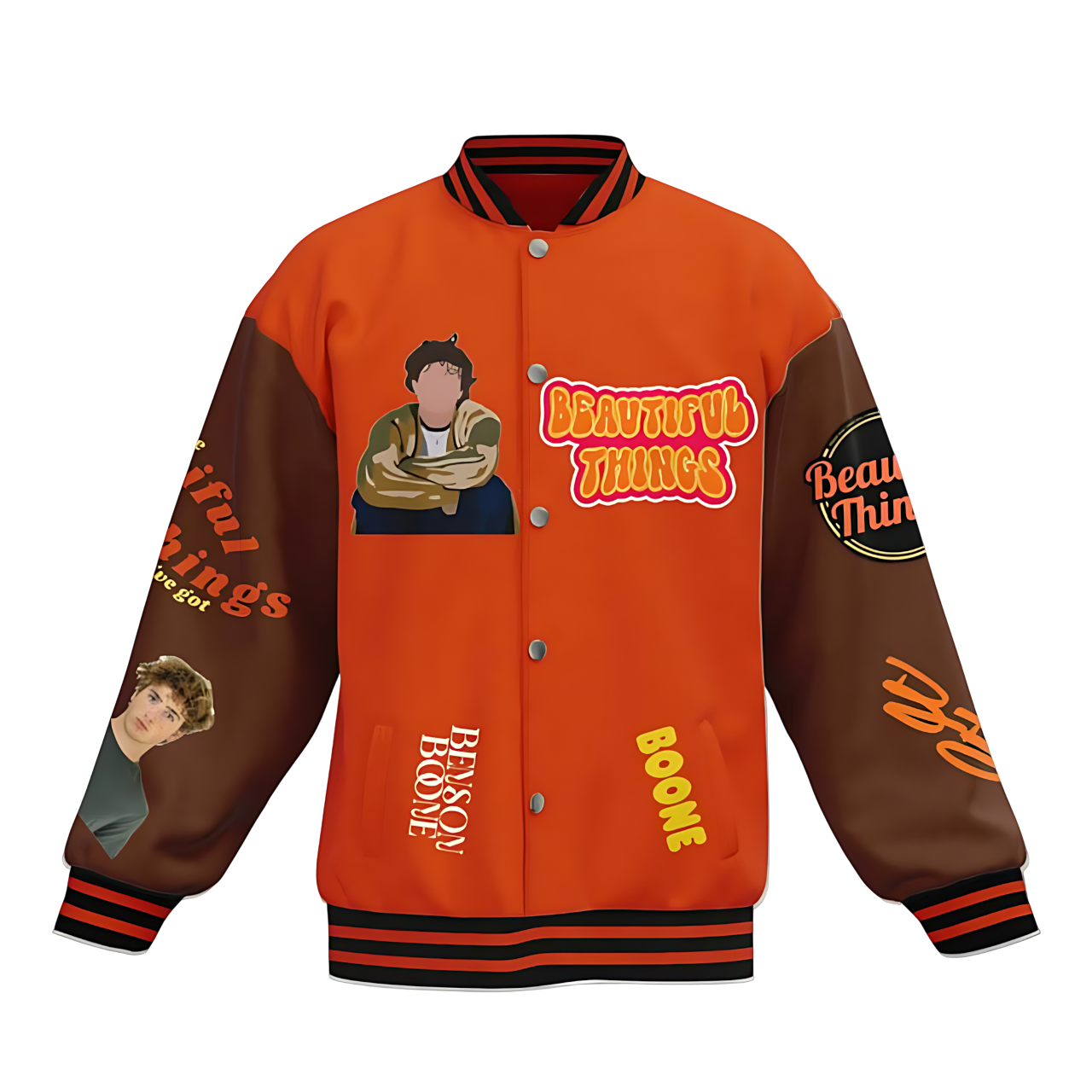 Benson Boone Beautiful Things Baseball Jacket or Bomber Jacket - Image 2