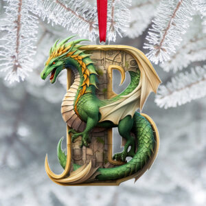 Alternative view of Dragon Hanging Ornament - Custom Alphabet Letter Christmas 04HUTN041124