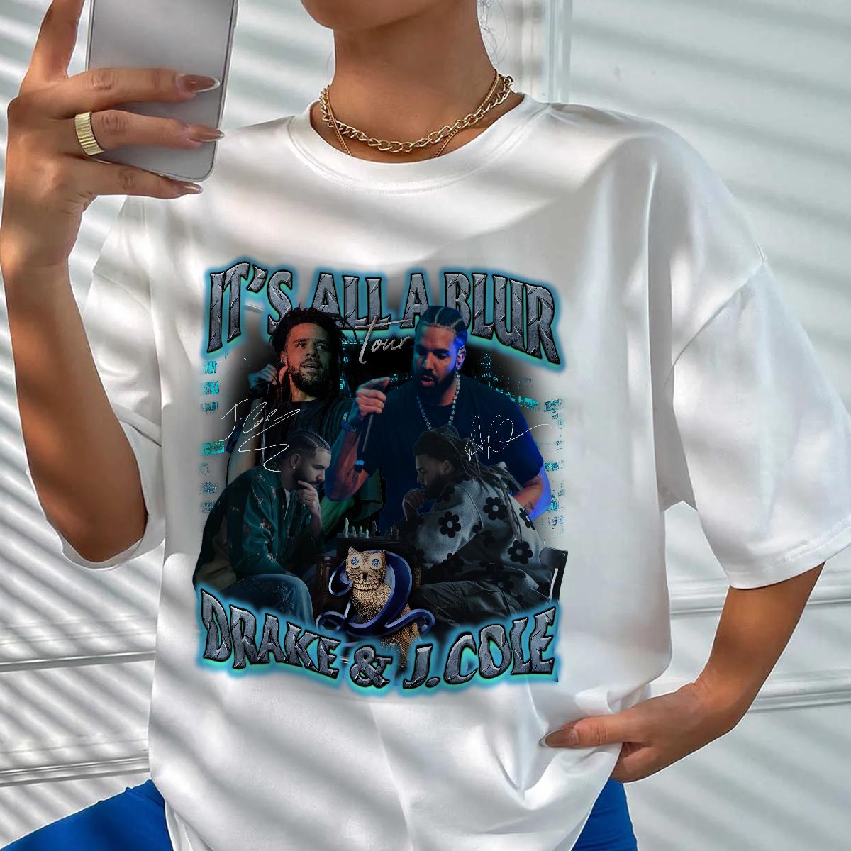 Drake J Cole - It's All Blur Tour 2024 Graphic Shirt, J. Cole Sweatshirt Hoodie - Image 3