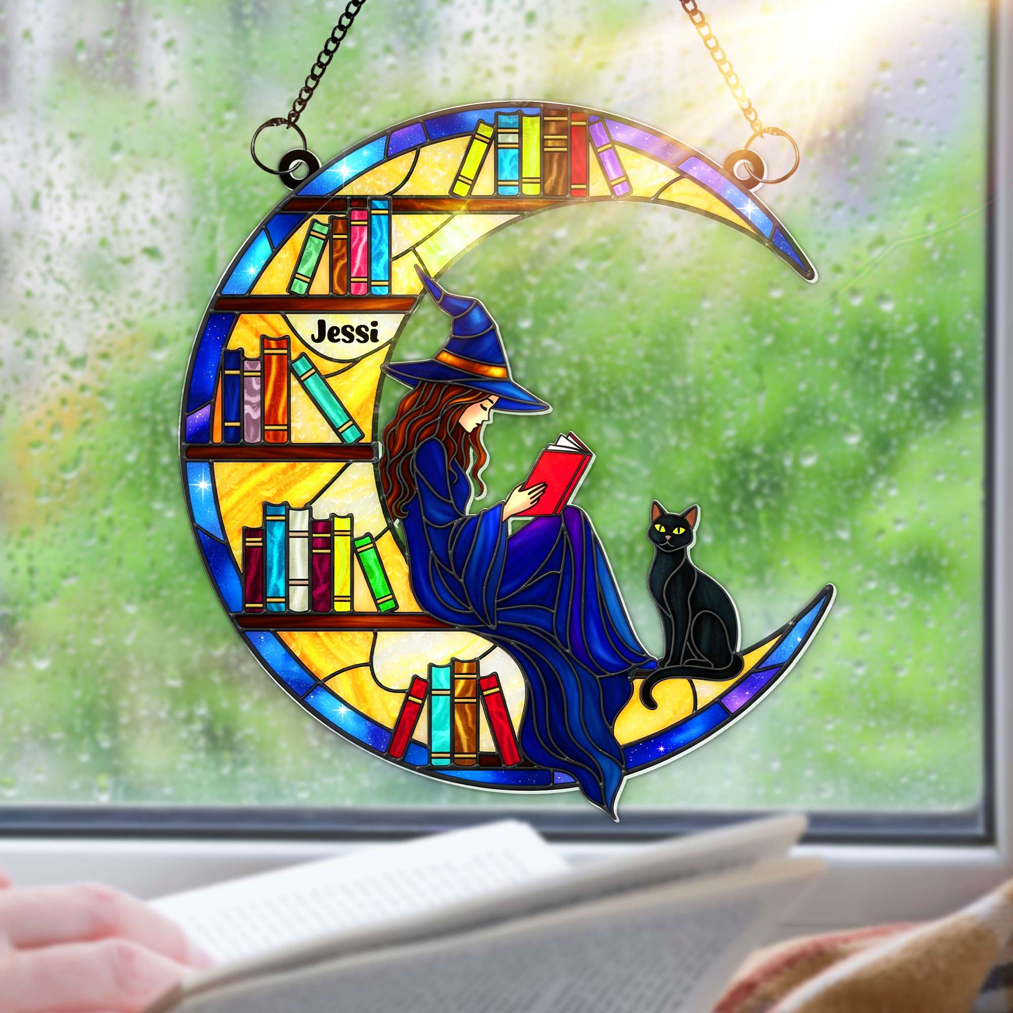 Dreamy Chapters Suncatcher Ornament - Personalized Gifts For Book Lovers 04NALU250625 - Image 3