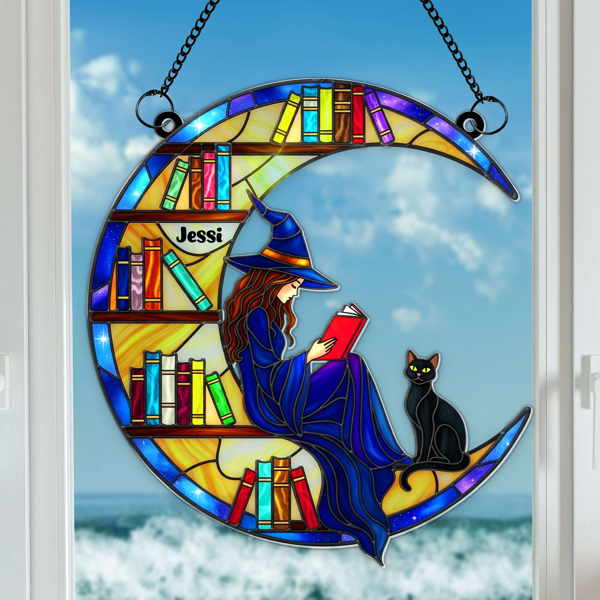 Dreamy Chapters Suncatcher Ornament - Personalized Gifts For Book Lovers 04NALU250625 - Image 4