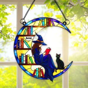 Alternative view of Dreamy Chapters Suncatcher Ornament - Personalized Gifts For Book Lovers 04NALU250625