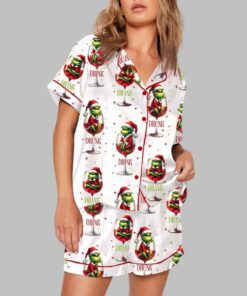 Alternative view of Drink Drank Drunk Grnch Pajama Set