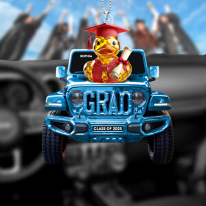 Alternative view of Duck Graduation Car Ornament - Personalized Gifts For Graduates 01tgqn280525