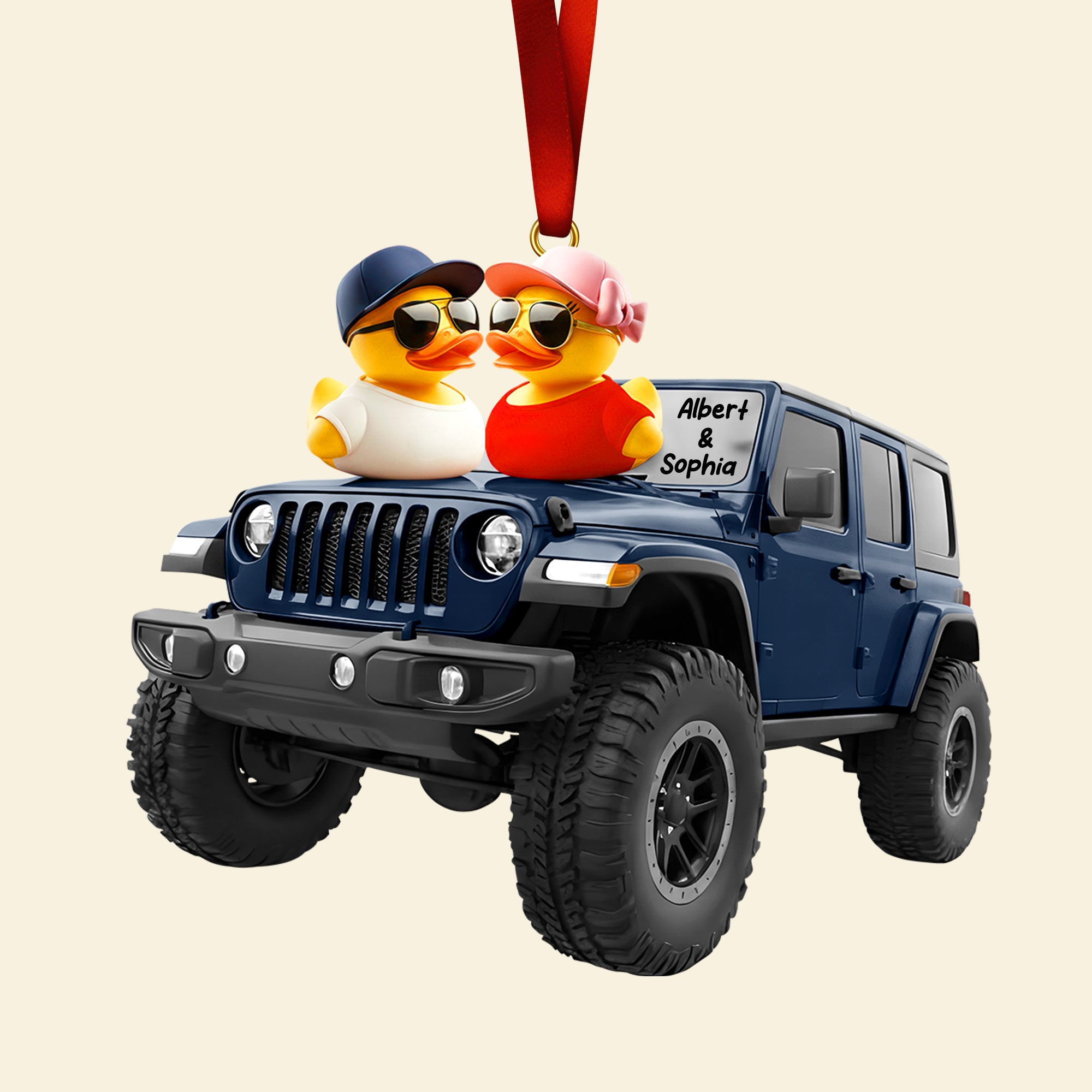 Ducking Off-road Duo Ornament , Personalized Gifts For Off-road Couple 06qhqn301025 - Image 4