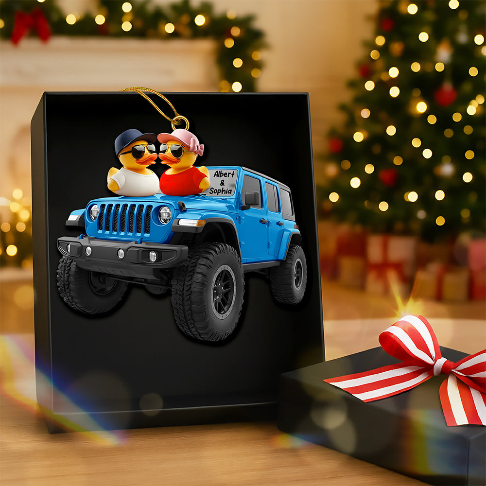 Ducking Off-road Duo Ornament , Personalized Gifts For Off-road Couple 06qhqn301025 - Image 3