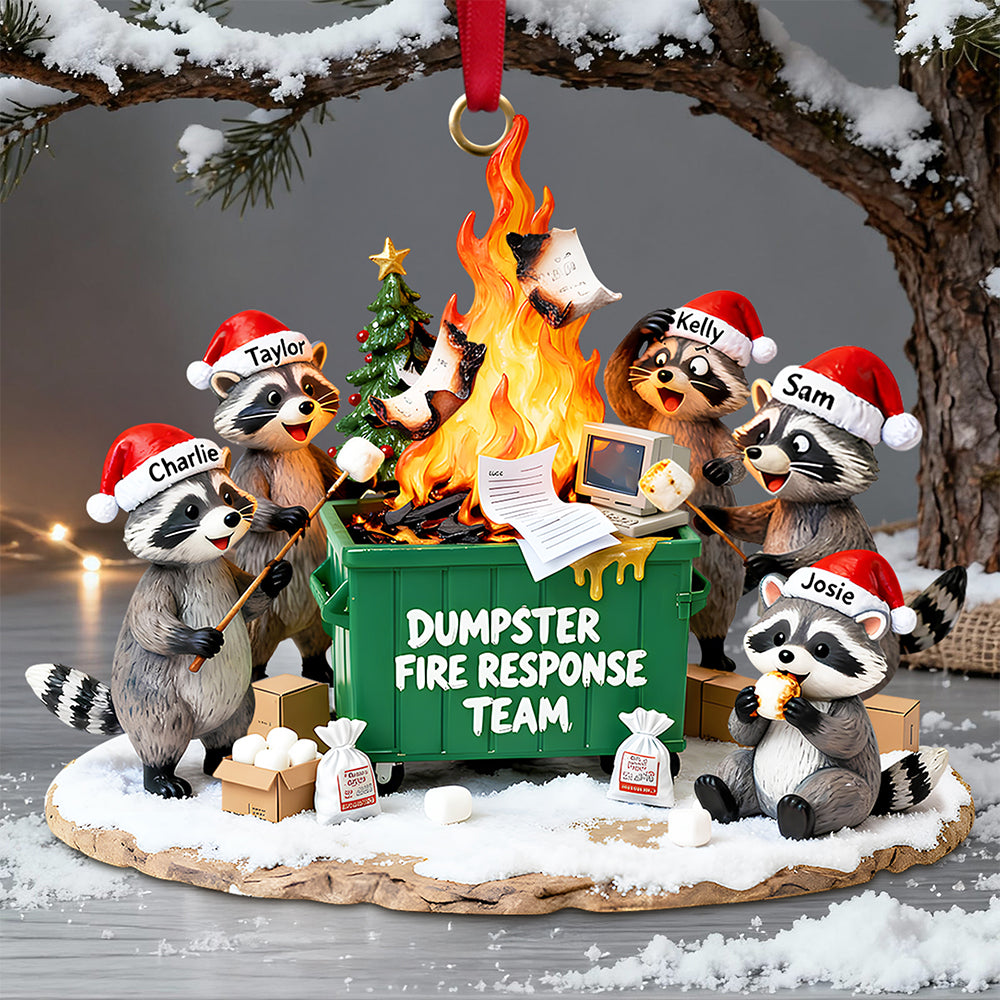 Dumpster Fire Response Team Ornament Personalized Gifts For Coworker 02QHDT111125