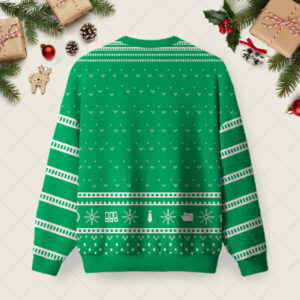 Alternative view of Dumpster Fire Response Team Ugly Christmas Fuzzy Fleece Sweatshirt