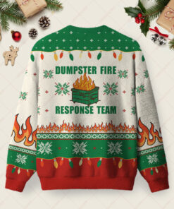 Alternative view of Dumpster Fire Ugly Christmas Fuzzy Fleece Sweatshirt