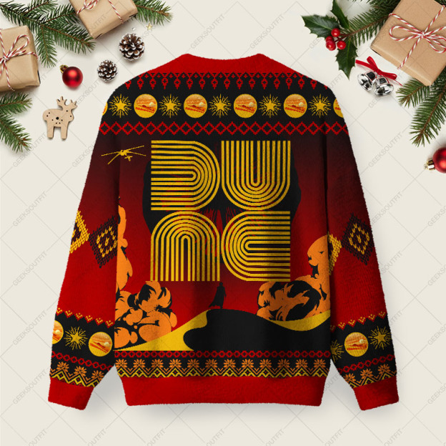 Alternative view of DUNE Ugly Christmas Fuzzy Fleece Sweatshirt