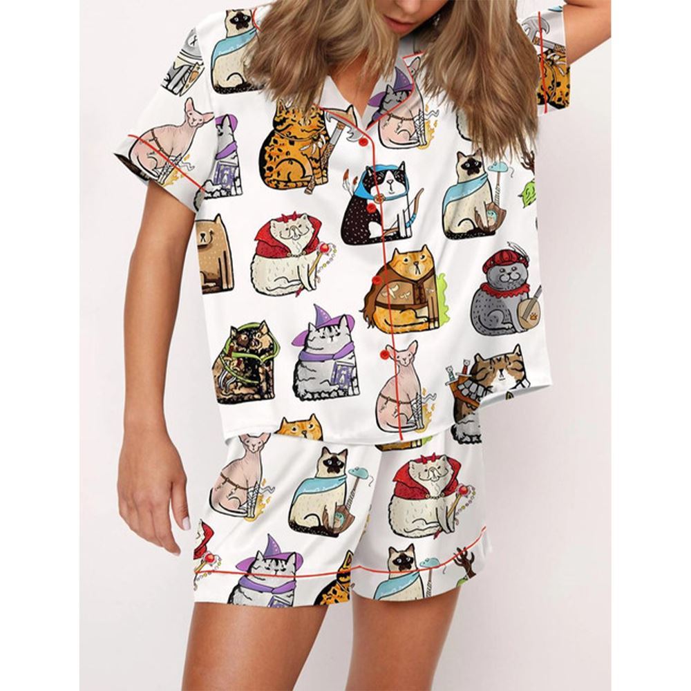 Dungeons And Cats DND Pajama Set For Women - Image 2