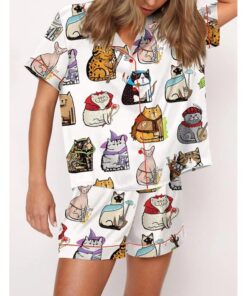 Alternative view of Dungeons And Cats DND Pajama Set For Women
