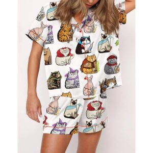 Alternative view of Dungeons And Cats DND Pajama Set For Women