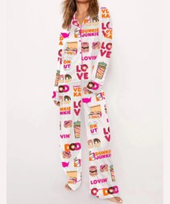 Alternative view of Dunkie Junkie Print Pajama Set