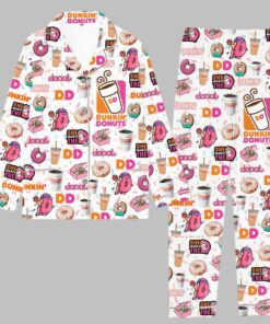 Alternative view of Dunkin Donuts Button Down Pajamas Set