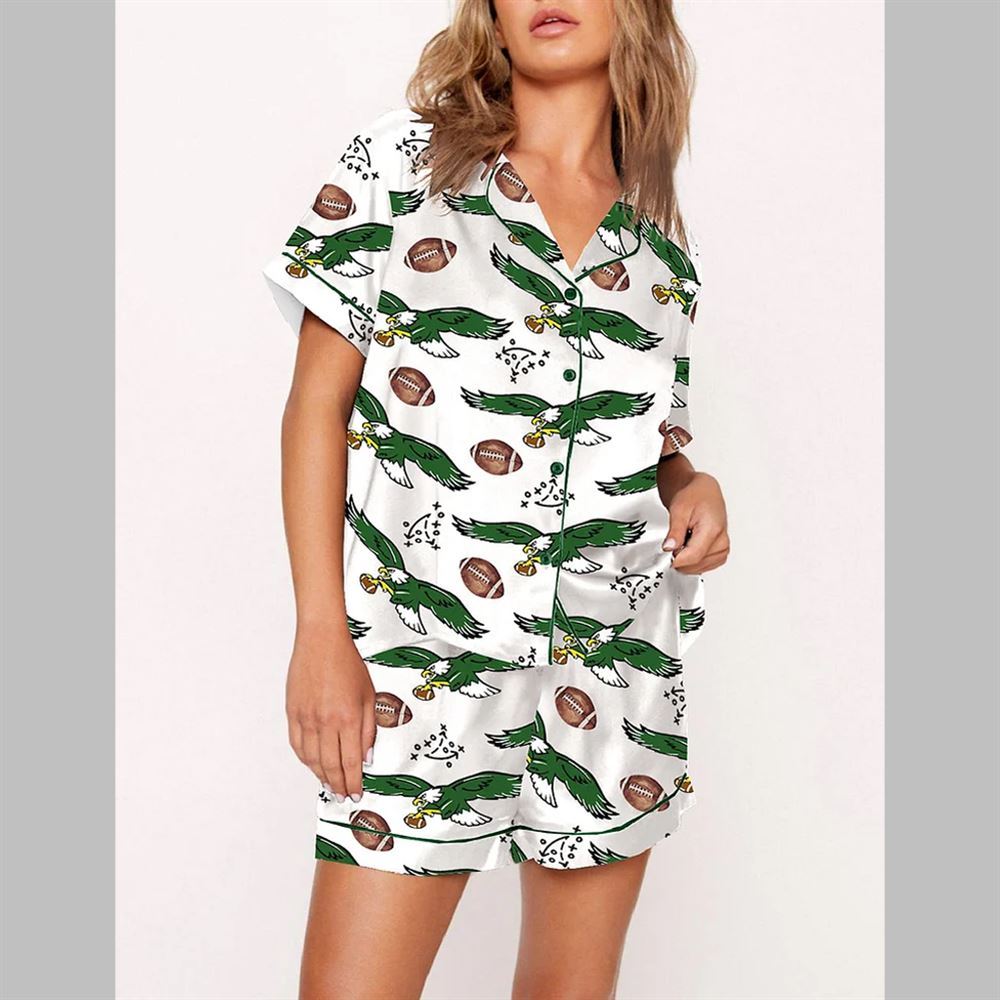 Eagles Football Print Pajama Set