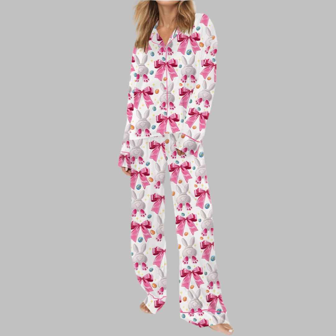 Easter Bunny Coquette Satin Pajama Set - Image 2