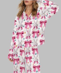 Easter Bunny Coquette Satin Pajama Set
