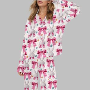 Easter Bunny Coquette Satin Pajama Set