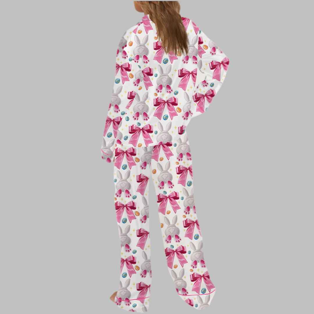 Easter Bunny Coquette Satin Pajama Set - Image 3